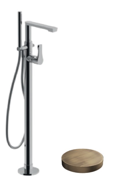 Внешняя часть для смесителя для ванны отдельностоящий, излив, ручной душ, Giulini Ego, бронза матовая арт. 5792EPBROP