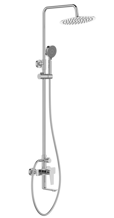 Душевая стойка BelBagno, глянцевый хром, ANCONA, однорычажный арт. ANCONA-VSCM-CRM