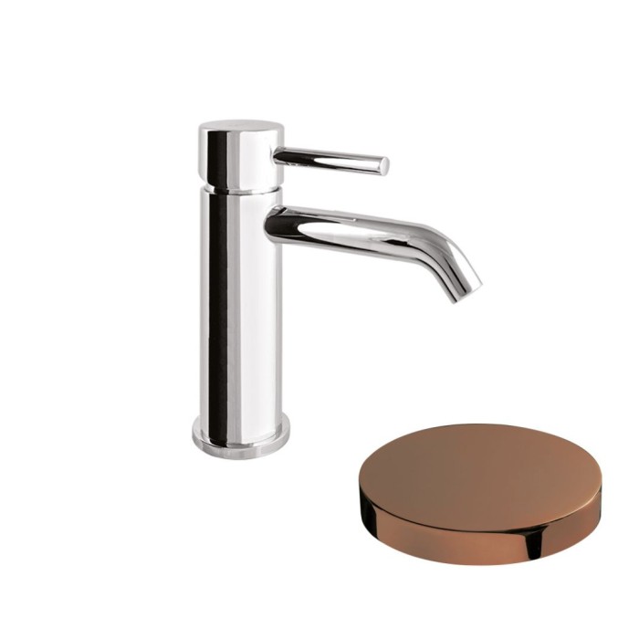 Смеситель для раковины с высоким изливом, донный клапан, Giulini Futuro, золото розовое арт. 6545ARG