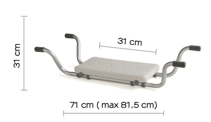 Выдвижное сиденье для ванны (71х31хh17) Gedy, 1083(02) цвет: белый