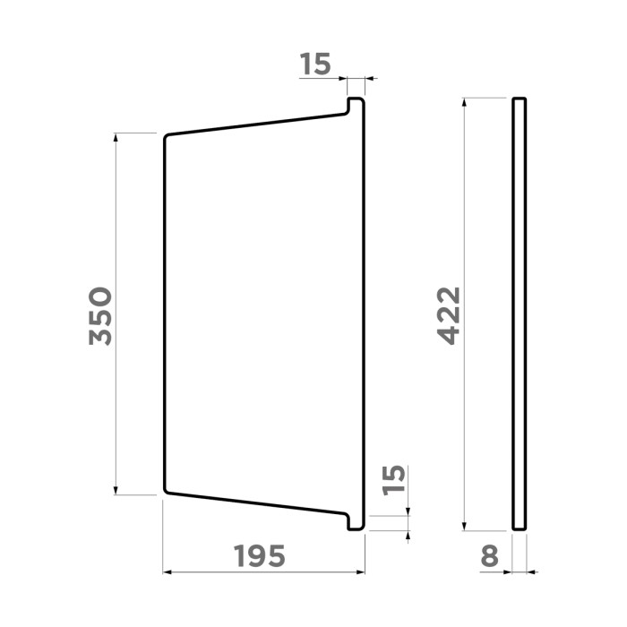 Разделочная доска Omoikiri CB-PRIME-400-GB, 4999133 цвет: серый