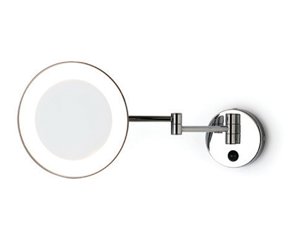 Косметическое зеркало Bertocci Specchi настенное, с LED-подсветкой, 3-кратное увеличение, цвет хром арт. 188 6215 0000