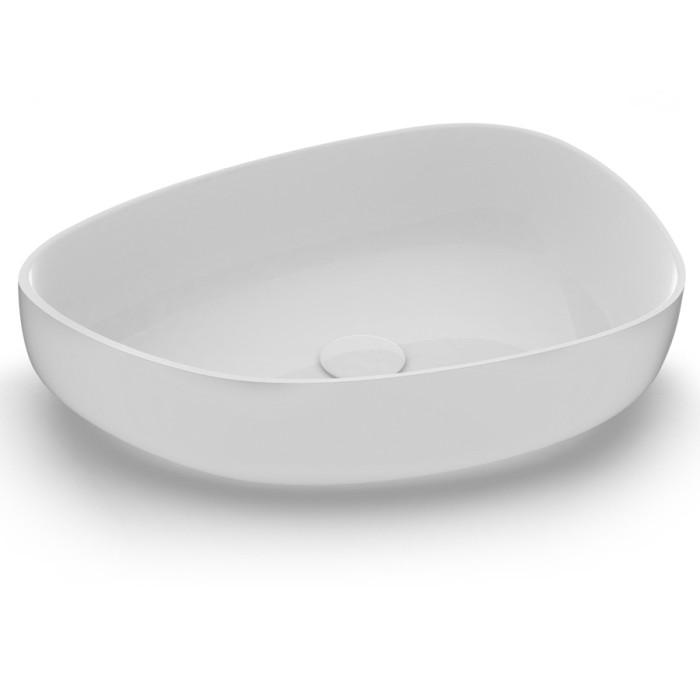 Накладная раковина, 55x42xh14 см., Olympia ceramica Metamorfosi, белый глянцевый арт. MET4255001