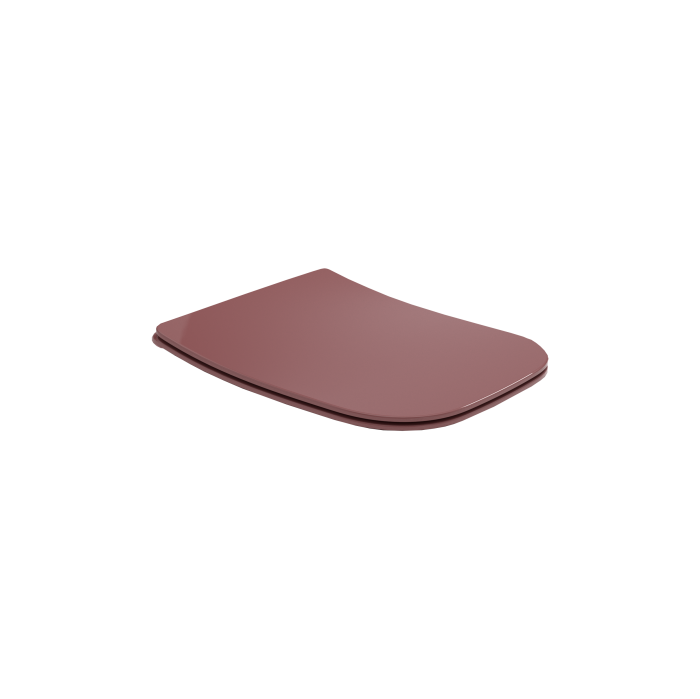 Сиденье с микролифтом и съемными петлями, тонкое для унитаза, Olympia ceramica Synthesis eco, баклажан глянцевый арт. C9SYN16