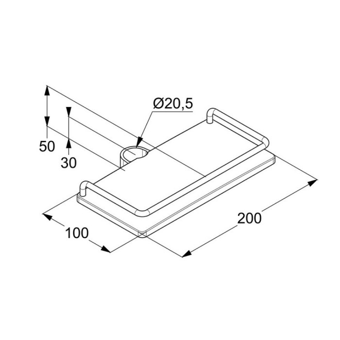 Полка для explorer, cockpit Kludi, - 6410110-00