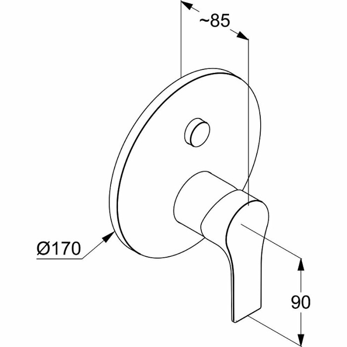 Встраиваемый смеситель для ванны и душа, автом. Переключатель душ, ванна push&switch, матовый, zenta sl Kludi, черный матовый - 486593965