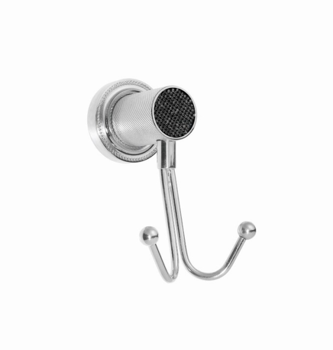 Крючок двойной black chrome, Boheme Royal cristal - 10926-CR-B