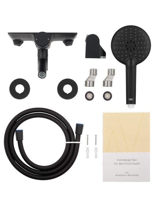 Смеситель для ванны с душем, Wonzon & Woghand Click, WW-FE05L221-MB цвет: черный