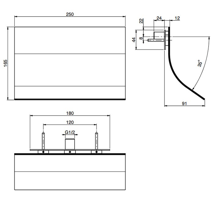 Fima Carlo Frattini Каскад настенный, Wellness, F2623CR цвет: хром