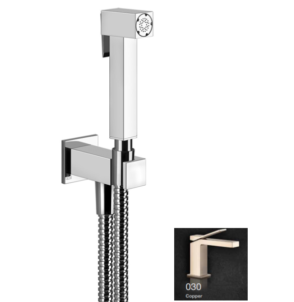 Гигиенический душ Gessi Rettangolo цвет розовое золото pvd арт. 20021030