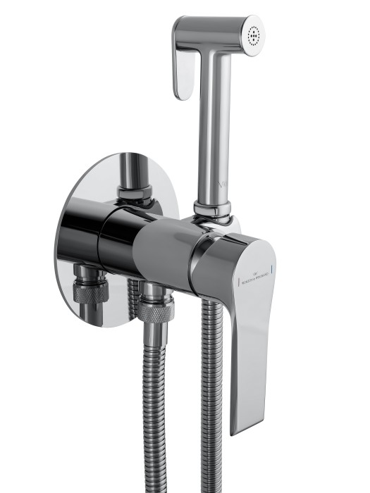 Смеситель с гигиеническим душем встраиваемый, Wonzon & Woghand Brilliant, WW-88829079-CR цвет: хром