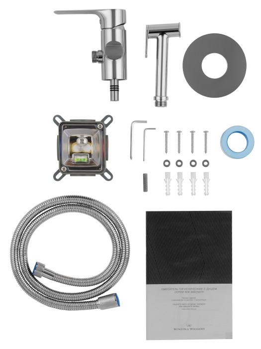 Смеситель с гигиеническим душем встраиваемый, Wonzon & Woghand Brilliant, WW-88829079-CR цвет: хром