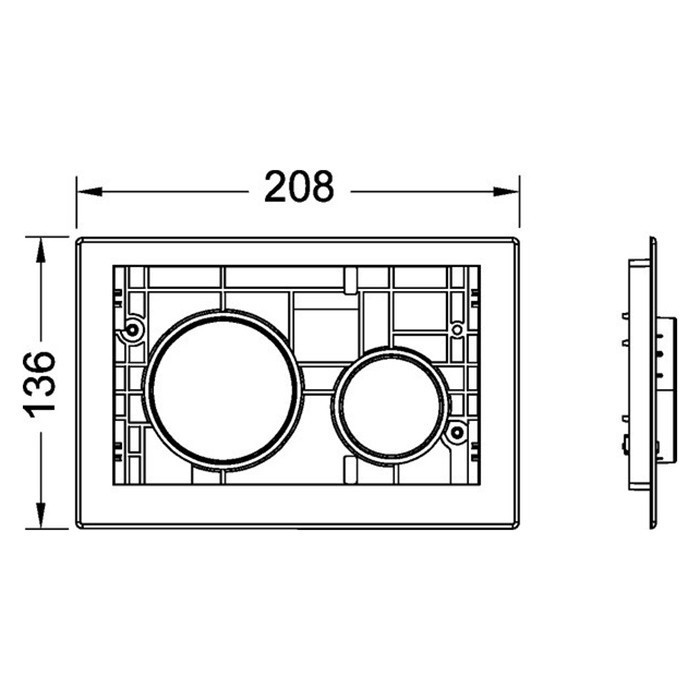 Панель смыва для унитаза, белый матовый, loop 2.0 TECE арт. 9240618