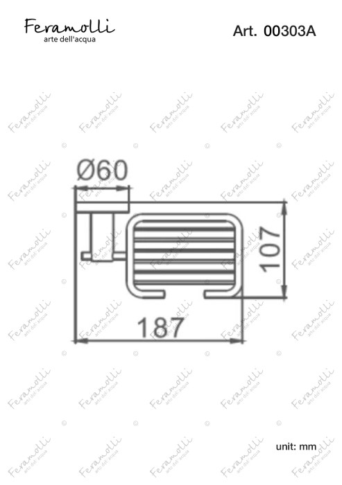 Мыльница, хром, Lugano Feramolli - CL303A