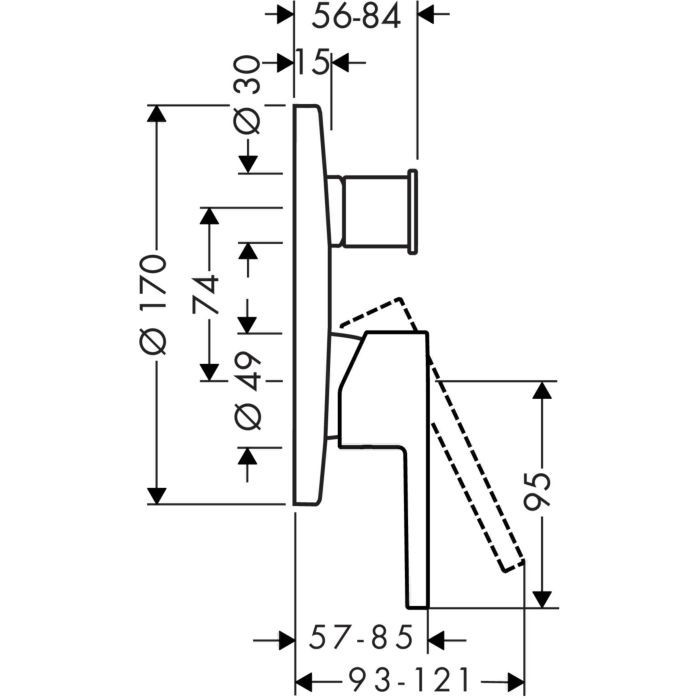 Смеситель для ванны Starck Axor, хром арт. 10427000