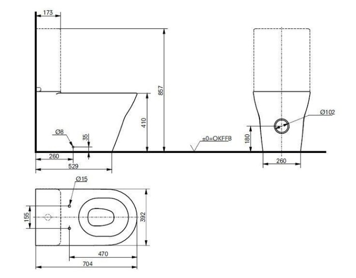 Унитаз моноблок, моноблок, MH TOTO, CW161Y/SW10044G цвет: белый