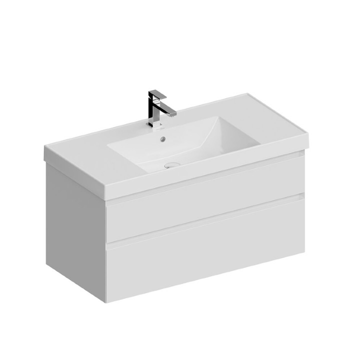 Тумба подвесная с ящиками 100см, Cubo Kerama Marazzi, белый - CUB.100.2\WHT.M