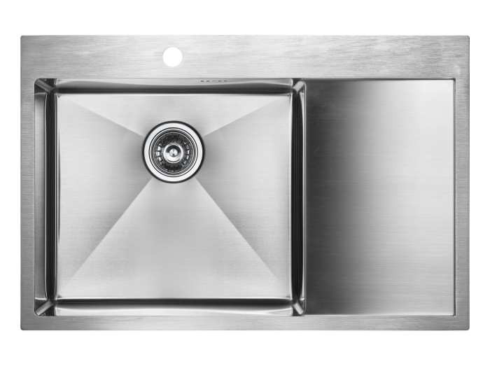 Мойка для кухни нержавеющая 780х510мм Paulmark ATLAN L, брашированная нерж. сталь, левая - PM217851-BSL