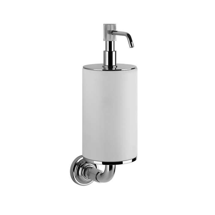 Дозатор для жидкого мыла подвесной, Gessi Venti20, белый, фурнитура хром арт. 65413#031