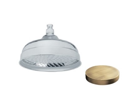 Душевая лейка с защитой от известняка d20 см, Giulini Wellness, бронза арт. 1714-20BR