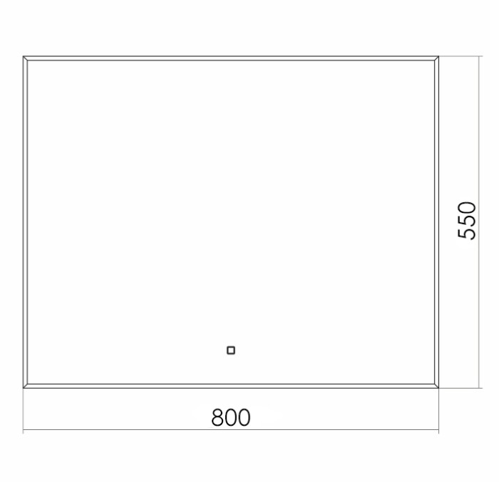 Зеркало 800х600, c подсветкой и диммером, сенсорный выключатель, Azario Алмина - LED-00002256