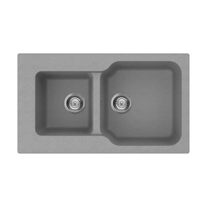 Кухонная мойка Omoikiri Maru 86-2-GR Tetogranit, цвет leningrad grey арт. 4993575