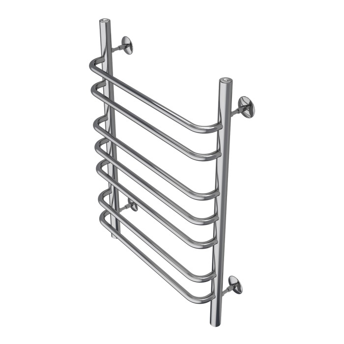 Полотенцесушитель водяной 500/800 7 секций, нижнее/диагональное подключение, 1/2", хром, Ferrara Azario - AZ09158