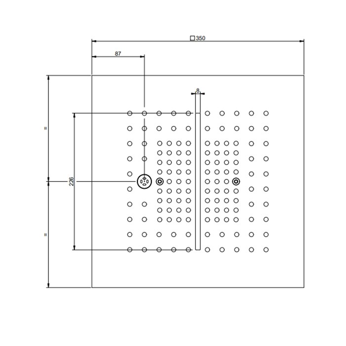 Накладная панель 35х35см, Gessi Mimi, black xl арт. 57875#299