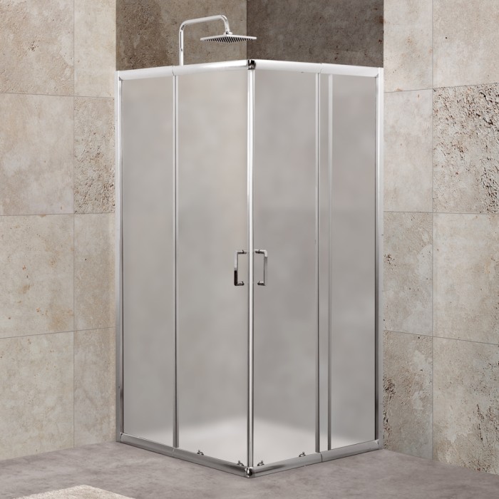 Душевой уголок 85x190 BelBagno, глянцевый хром, Unique арт. UNIQUE-A-2-85/100-M-Cr