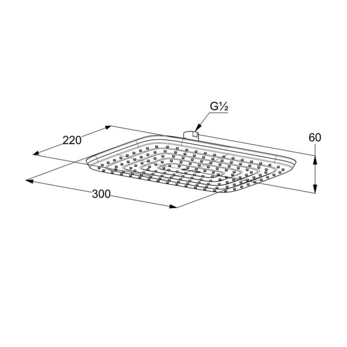 Верхний душ 300х220 мм, freshline Kludi, хром - 6445005-00