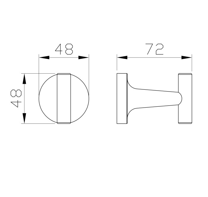 Крючок для ванной, Wonzon & Woghand Simple, WW-6515 цвет: хром
