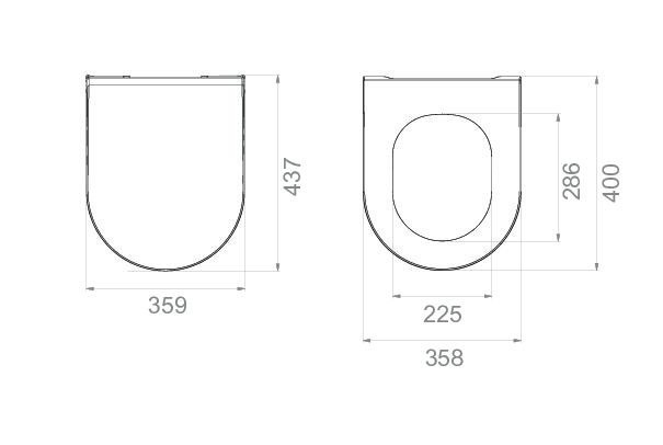 Крышка для унитаза slim white, Boheme Bianca - 966-WM