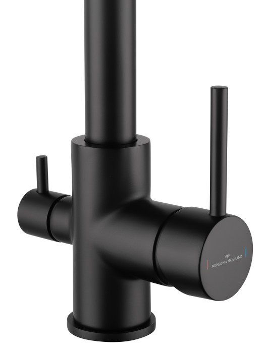 Смеситель для кухни c подключением фильтра, Wonzon & Woghand, WW-88458005-MB цвет: черный