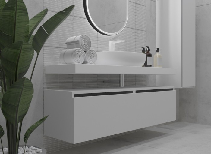 Ящик под столешницу 60см white glossy vallessi uno-s, Boheme Flat - 897-060-W