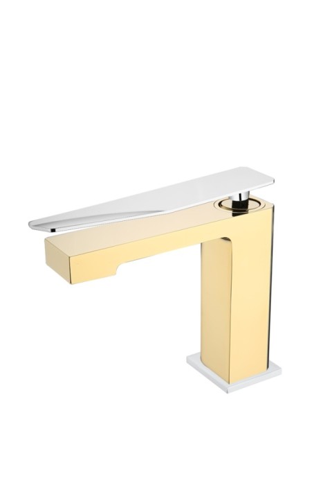 Смеситель для раковины низкий gold-chrome, Boheme Q - 141-GCR.2