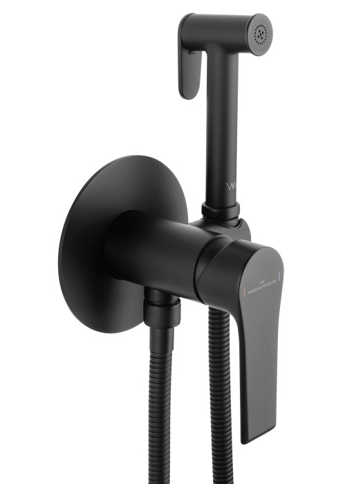 Смеситель с гигиеническим душем встраиваемый, Wonzon & Woghand Brilliant, WW-88829079-MB цвет: черный