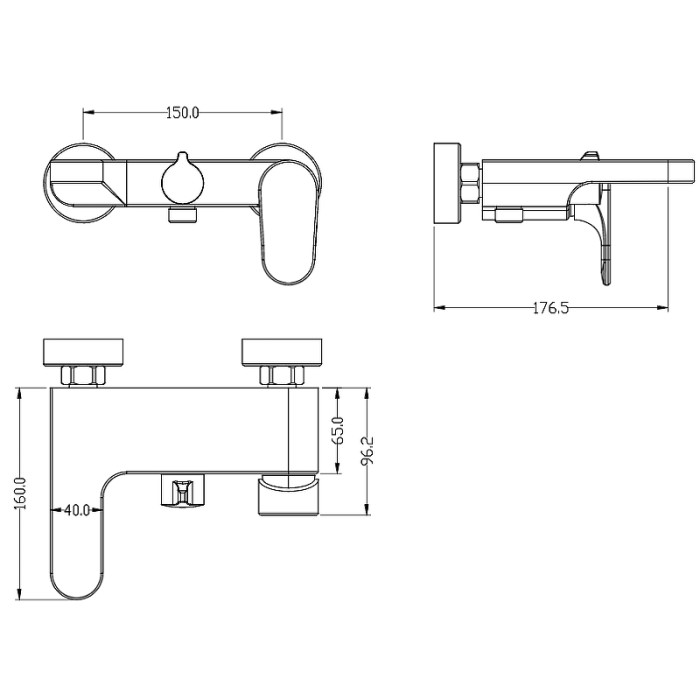 Смеситель для ванны, белый, Spectre Boheme 453-MW