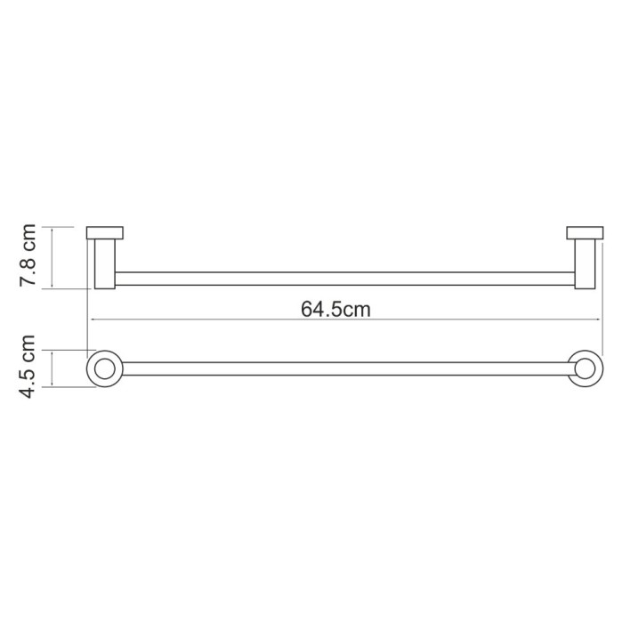 Держатель полотенец одинарный WasserKRAFT Donau К-9400 арт. K-9430