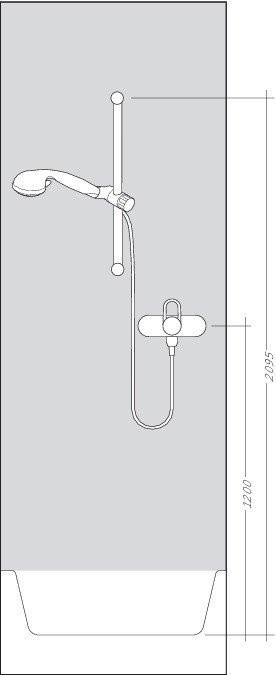 Душевая штанга S Puro 65см со шлангом Unica Hansgrohe, хром арт. 28632000