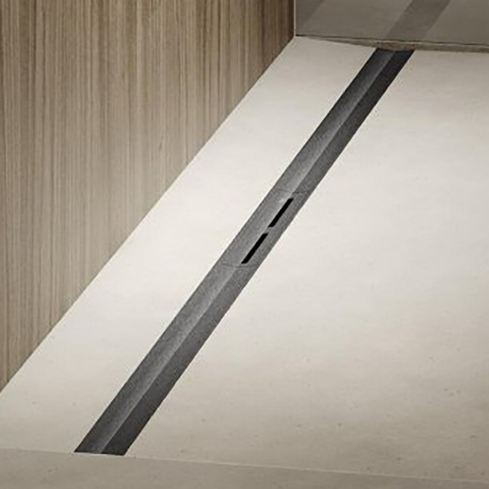 Дренажная система 100см, brushed stainless steel, black/сатин, черный, drainprofile TECE арт. 671021