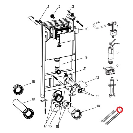 Фиксирующие штыри и толкатели арт. AF042300-L20