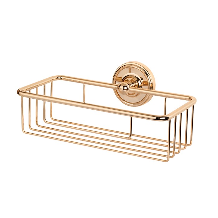 Подвесная полочка-решетка прямоугольная 24x14*h7, Bristol золото, Tiffany World - TWBR527oro