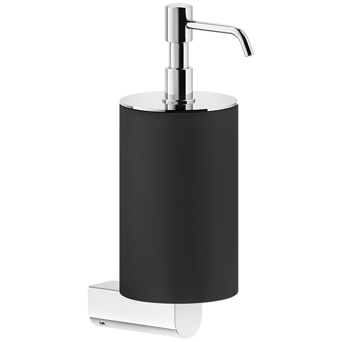 Дозатор для жидкого мыла, подвесной, Gessi Rilievo, черный/хром арт. 59514#031