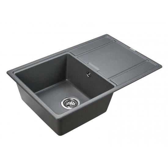 Мойка для кухни гранит 780х500 Paulmark FLUGEN 50-780, графит - PM217850-DG