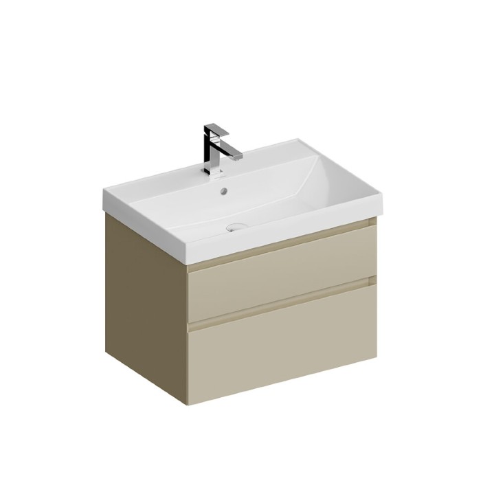 Тумба подвесная с ящиками 70см, Cubo Kerama Marazzi, бежевый - CUB.70.2\LIM
