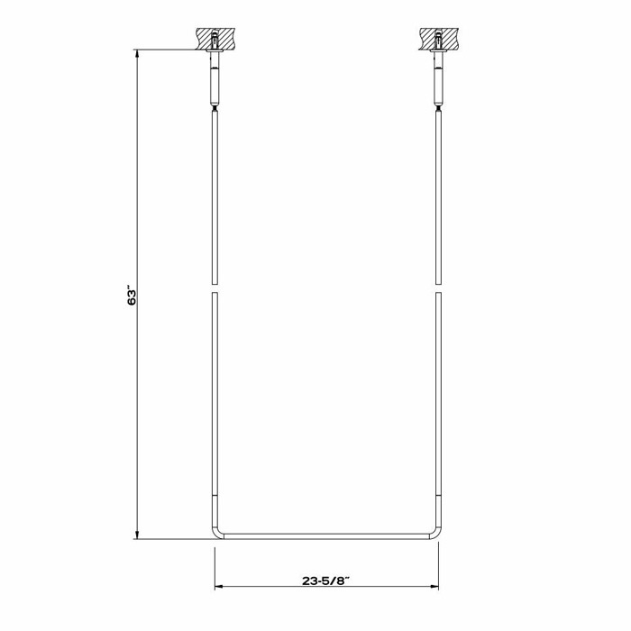 Полотенцедержатель потолочный 60см h=160см, Gessi Goccia, белый арт. 38143#079