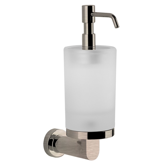 Дозатор для жидкого мыла, подвесной, сатинированное стекло, Gessi Emporio accessories, finox brushed nickel арт. 38815#149
