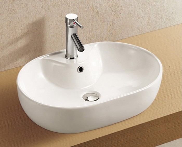 Раковина 600х420х160 накладная, белая, Azario - AZ-2193