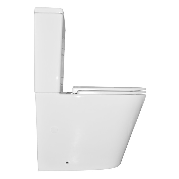 Унитаз-компакт 605х380х825 напольный, безободковый, с бачком и сиденьем микролифт, Azario Vetro арт. AZ-2149