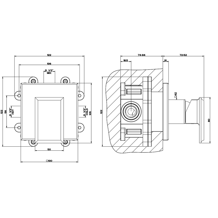 Встраиваемый однорычажный смеситель для раковины, Gessi Eleganza, золото арт. 46106#080